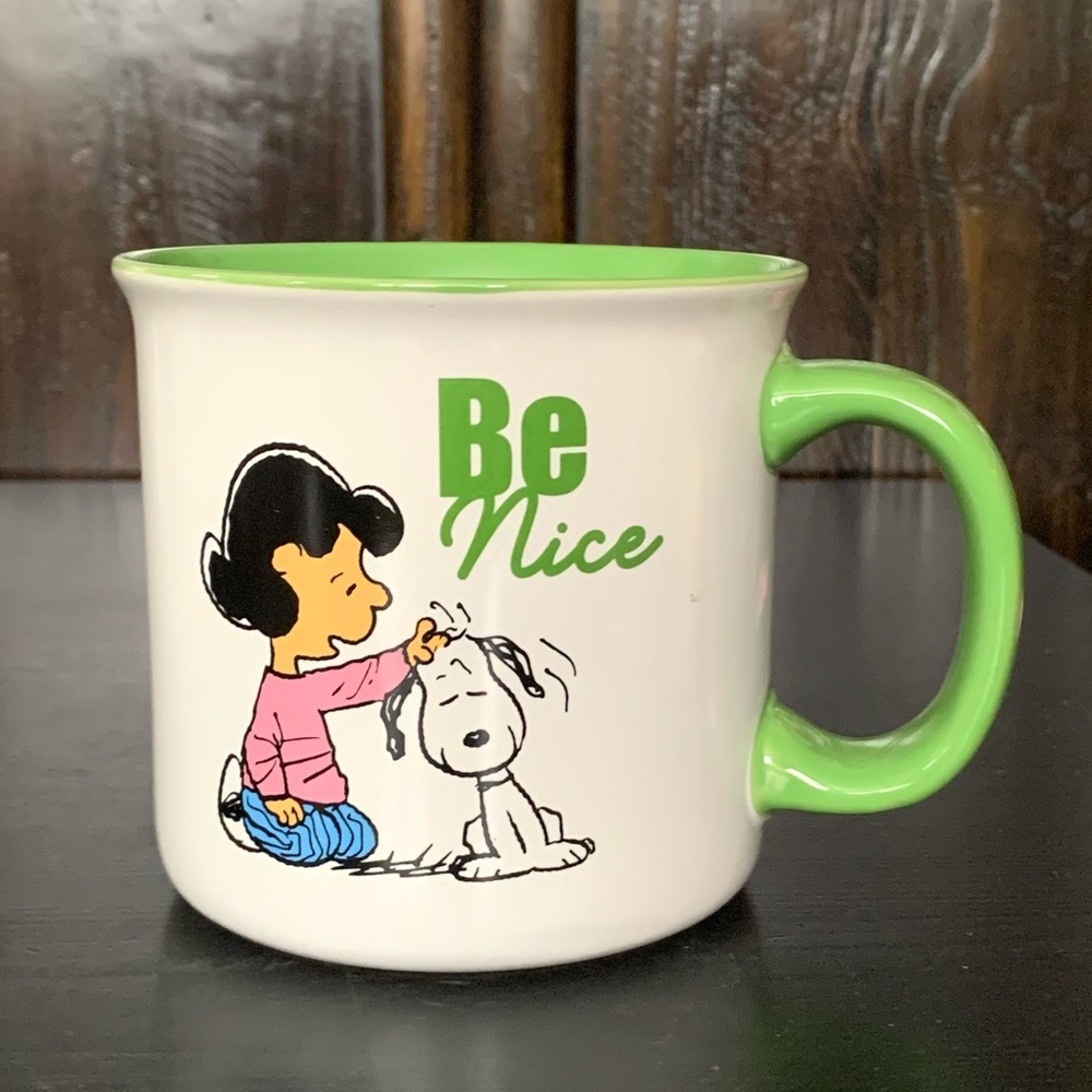 Be Nice - Peanuts Lucy and Snoopy 21oz Ceramic Mug